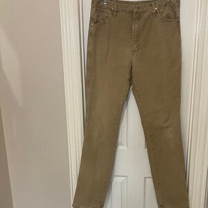 Wrangler Men's Brown Straight Jeans;36W 36Length;classic;Cool Tan Taupe Color